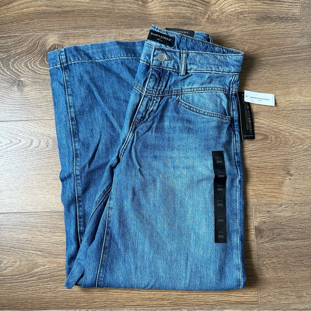 NWT Banana Republic Wide Leg Jeans Size 25